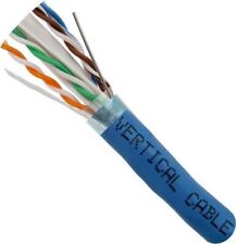  CAT6A 10G SHIELDED Solid-Bare Copper Bulk Cable BLUE 100,200,300,400FT picture