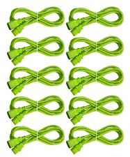 Lot of (10) Green 6' ft IEC 320 NEMA C13 C14 10A 18AWG PDU to CPU AC Power Cords picture