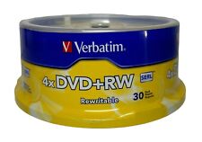 Verbatim 4.7GB 4X DVD+RW 30 Packs Disc Model 94834 - New Sealed picture