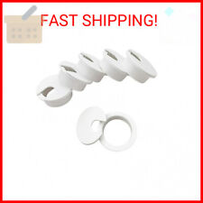 6pcs Desk Grommet 1-3/8 inch Plastic Wire Cord Cable Grommets Hole Cover (White) picture