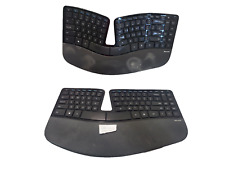 Lot of 2 - Microsoft 1559 Sculpt Ergonomic Wireless Keyboard - TESTED / READ picture