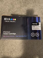 E-Z Ink TM Toner Cartridge TN750 (2 Pack) Brother TN750 (compatible) UNOPENED picture
