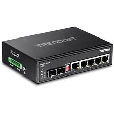 TRENDnet 6-Port Hardened Industrial Gigabit DIN-Rail Switch, 12 Gbps Switching picture