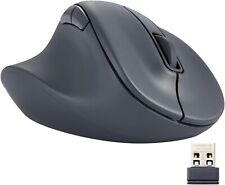 ELECOM Left Hand Wireless Ergonomic Mouse Silent Click 2000DPI 5 Buttons Black picture