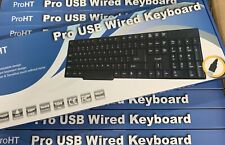 CASE OF 20 PROHT PRO USB WIRED KEYBOARD 70010 104 key NEW IN BOX picture