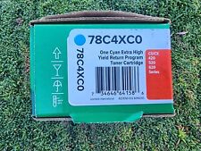 Lexmark 78C1XCO Cyan Extra High Yield Return Program Toner Cartridge Unison picture
