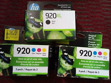 3 GENUINE NEW HP 920XL and  920 Yellow, Magnets and Cyan Ink Cartridges picture