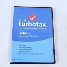 TurboTax Deluxe 2018 Windows PC Mac CD Disc Federal E-file +State Returns New picture