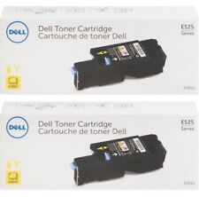 2 NEW GENUINE OUT OF BOX DELL 3581G YELLOW TONER CARTRIDGES FOR E525 PRINTER picture
