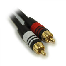 12inch 2 Wire RCA Premium Component Audio Cables  24K Gold Plated  Black picture