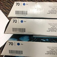 ONE GENUINE HP C9458A DESIGNJET Z2100 70 INK Blue 130ML Exp:07/2019 & 01/2020  picture