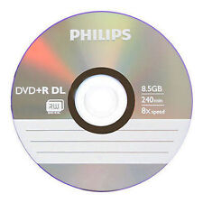 5 PHILIPS 8X DVD+R DL Dual Double Layer 8.5GB Branded Logo - Paper Sleeve   picture