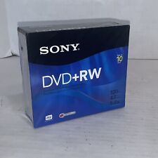 New Sony DVD + RW 10 Pack Rewriteable DVD Discs 4.7GB 120 Minutes SEALED picture