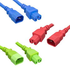 Lot of 10pcs Color Power Cable IEC320 C14/C15 14 AWG Server Data Network Router picture