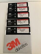Vintage Lotus 1,2,3 on five 5.25” Floppy Disk Software, includes backup disk picture