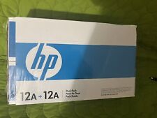 Dual Pack New Sealed Genuine HP LaserJet 12A Q2612AD Black Print Cartridges picture