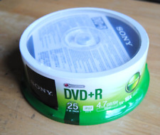Sony DVD+R 25 Pack Disc 16x  4.7 GB 120 min Recordable DVD Blank Media picture