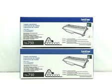 Lot of 2 Genuine Brother TN-750 Black High-yield Laser Toner Cartridge picture