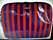 DKNY Donna Karan Lap Top Case Red Blue Stripe 100% Authentic $85 picture