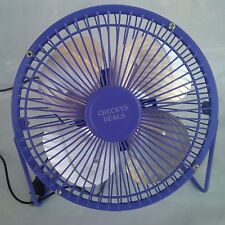 CHECKYS DEALS 6 INCH METAL FAN USB CONNECT PURPLE COMPUTER OFFICE WORK HOME CAR picture