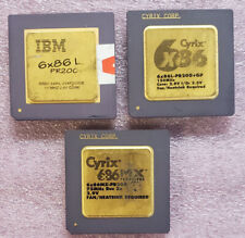 Lot of 3 different vintage Cyrix 6x86 PR200 CPU chips 150MHz socket 7 processors picture
