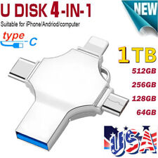 1TB 2TB USB3.0 Flash Drive for iPhone iOS/Android 4 in 1 Memory Stick 512G 256G picture