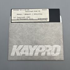 Vintage 1983 KAYPRO Microsoft Software 5.25” Disk 4357 MSDOS/GWBASIC/UTILITIES picture