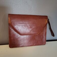 Brookstone Cherry Leather Envelope Tablet Case Sleeve 8x10in picture