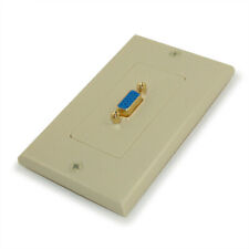 Wall plate: VGA Female/Female 1 Port  Gold Plated  Ivory picture