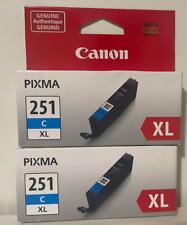 Pack of 2 Canon Extra-Large Ink Cartridge Cyan CLI251XLC picture
