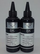 2 x 100ml Dye Black Ink Refill Bulk  for Epson Compatible Cartridge Ciss  picture