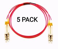 5 Pack 3Meter OM4 LC TO LC 10GB MULTI-MODE FIBER OPTIC CABLE picture