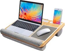 Bamboo Lap Desk Table Laptop Cushion Bed Tray Cushioned Computer Tablet Support picture