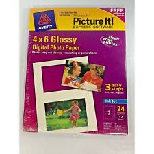 AVERY Digital Photo Paper Glossy Inkjet 4 x 6 Photos w/ Software 2 Pkgs of 24 picture