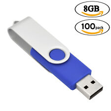 Wholesale 10-100pcs 8GB Metal Swivel Anti-skid USB 2.0 Flash Drives Memory Stick picture