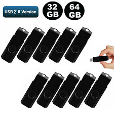 32GB 64GB 5/10Pack Swivel USB Flash Memory Stick External Pen Thumb Drives picture