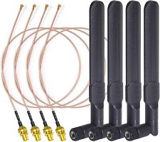 4pcs Dual Band WiFi 2.4GHz 5GHz RP-SMA Male Antenna 20cm 8 inch RG178 U.FL Cable picture