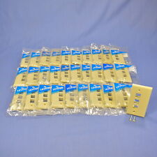 30 Leviton Ivory Quickport End 3-Port Sectional Plastic Wallplate Covers 40813-I picture