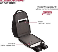 Swissgear Mini 1900 Scansmart Slim Laptop Backpack Black 16-Inch Fits 15-16