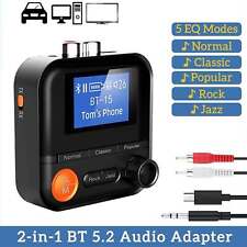 Bluetooth 5.2 Transmitter Receiver Wireless HIFI Audio Adapter 2RCA 3.5mm AUX picture