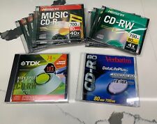10 NEW/SEALED CD-RW MIXED LOT, Compact Discs MEMOREX VERBATIM TDK Music Blank CD picture