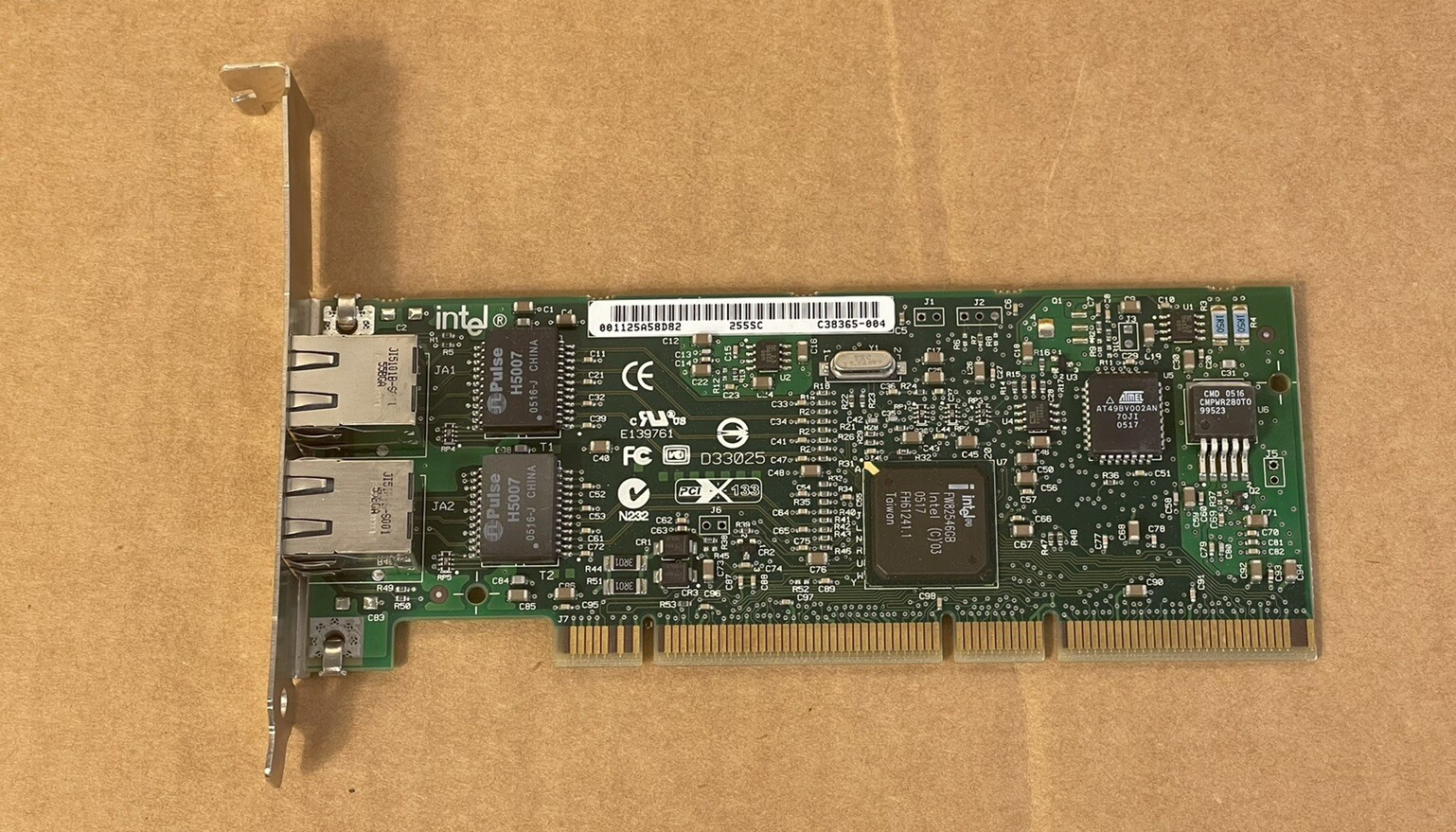Intel IBM 2-Port 10/100/1000 Base-TX Ethernet Adapter PCI-x FH Bracket 00P6131