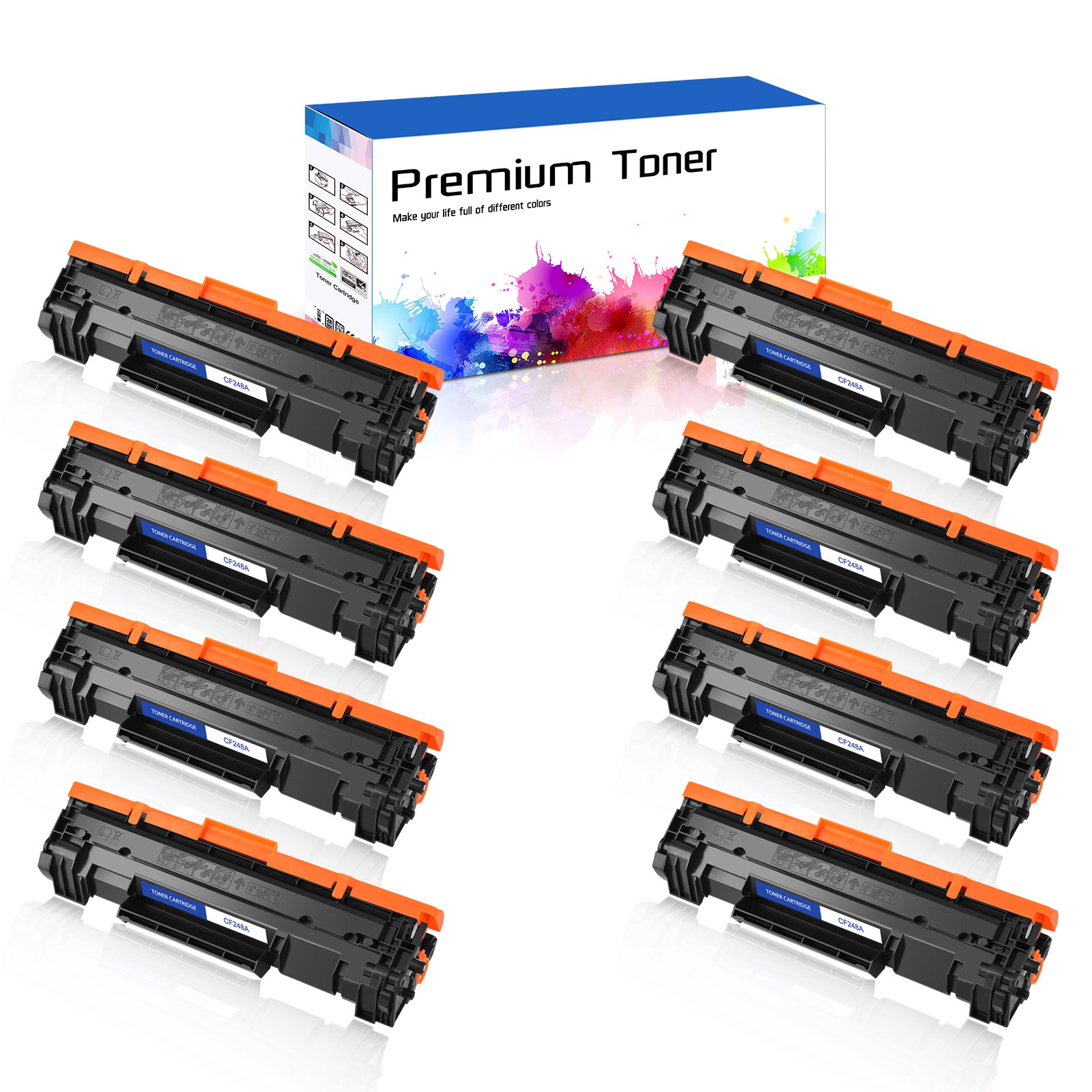 8PK CF248A 48A Toner Cartridge for HP LaserJet Pro M15a M16w MFP M29a High Yield