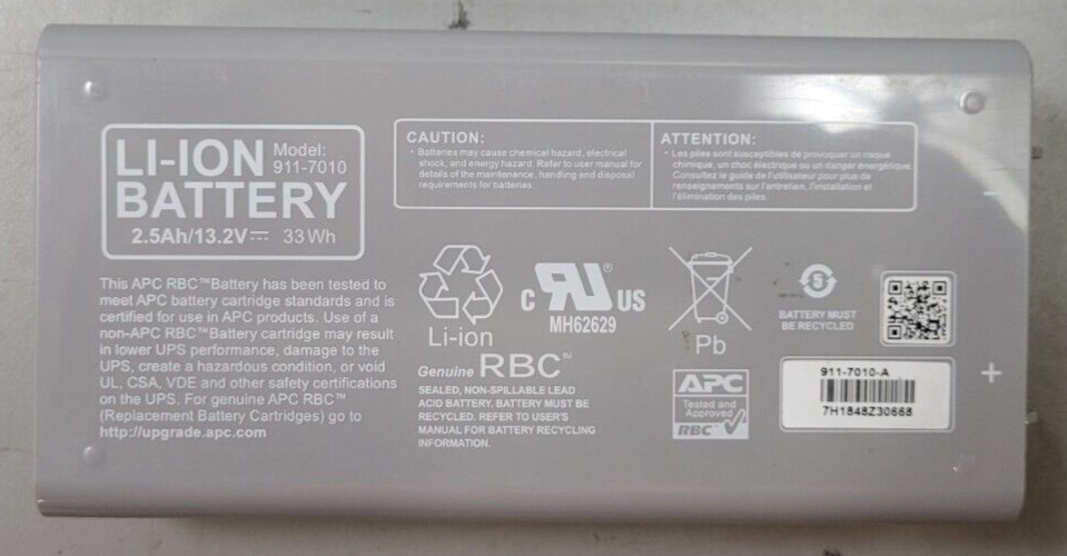 APC by Schneider 911-7010 for UPS RBC APCRBC146-Li 2.5Ah/13.2V