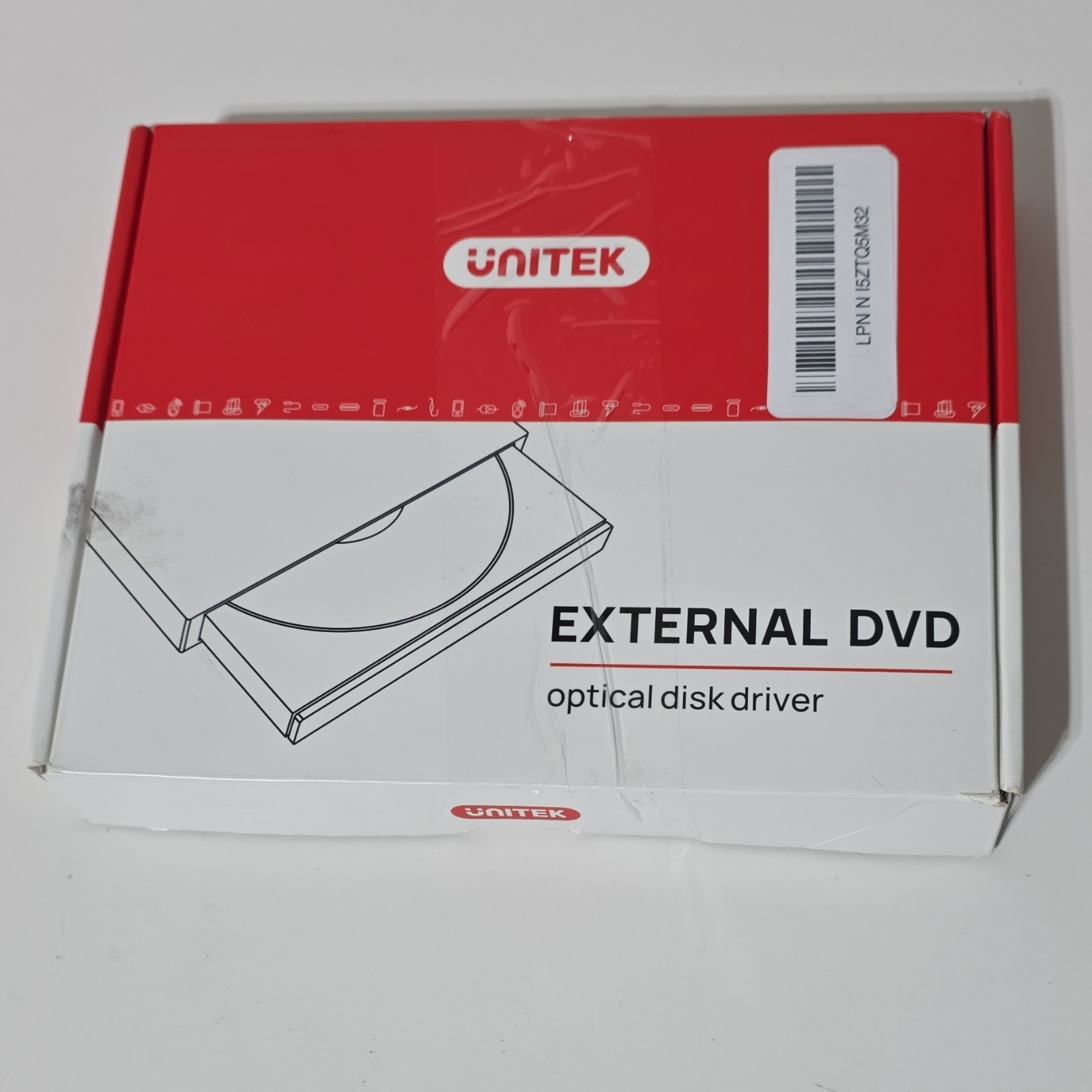 UNITEK External DVD/CD Drive B3AJY USB A&C Noise Reduction Shockproof