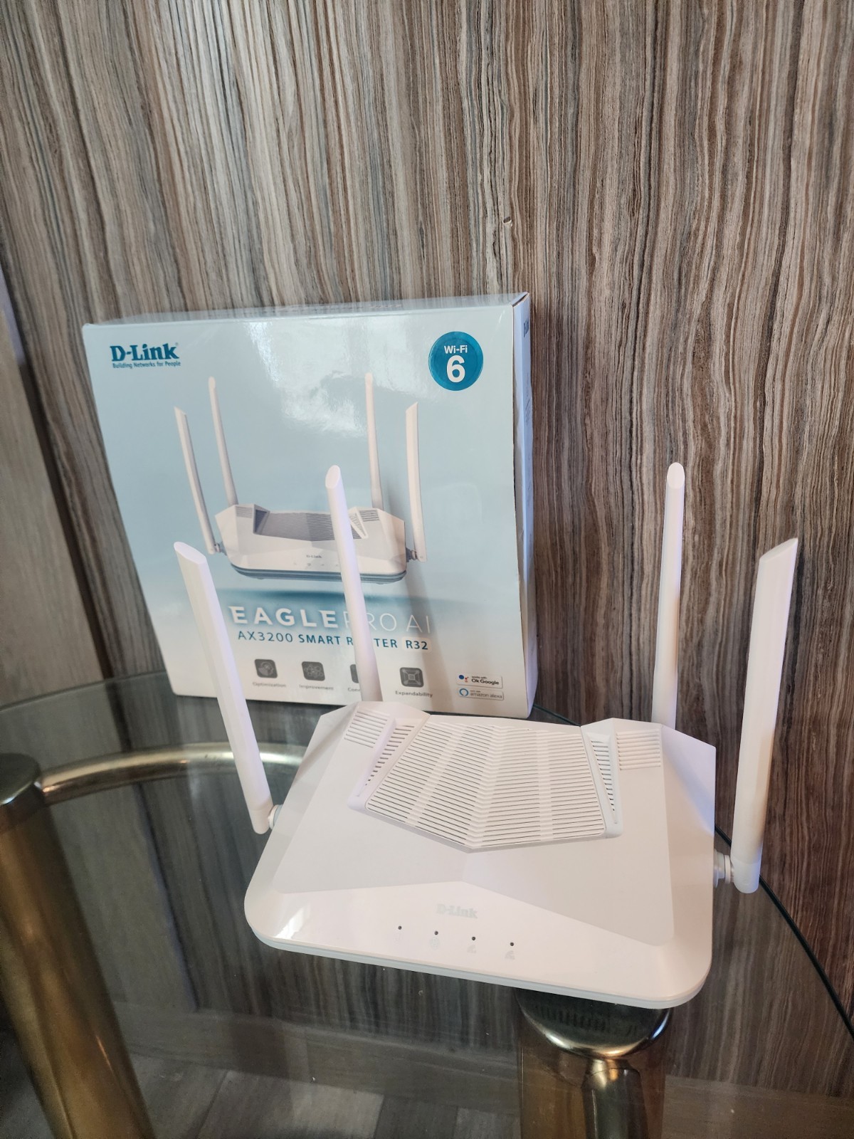 DLINK R32 EAGLE PRO AI AX3200 SMART ROUTER Wi-Fi 6 MESH 2.4GHz-5GHz NOB No Cords