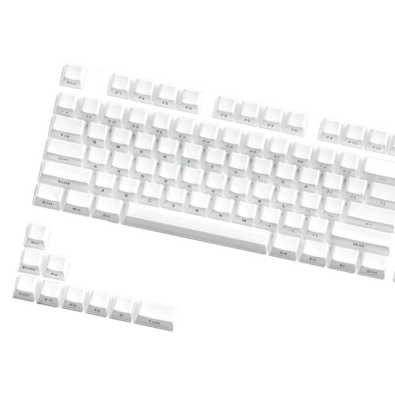 Crystal Side Printing Keyboard Keycap Set with 113-Key Style Appeal for Desks