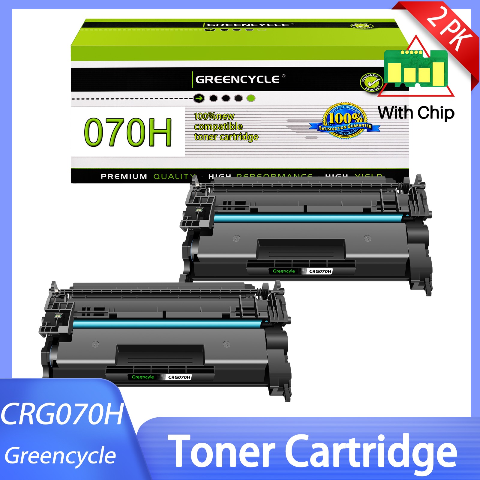 2PK CRG070H High Compatible Toner Cartridge for Canon MF460dw LBP240dw LBP241dw