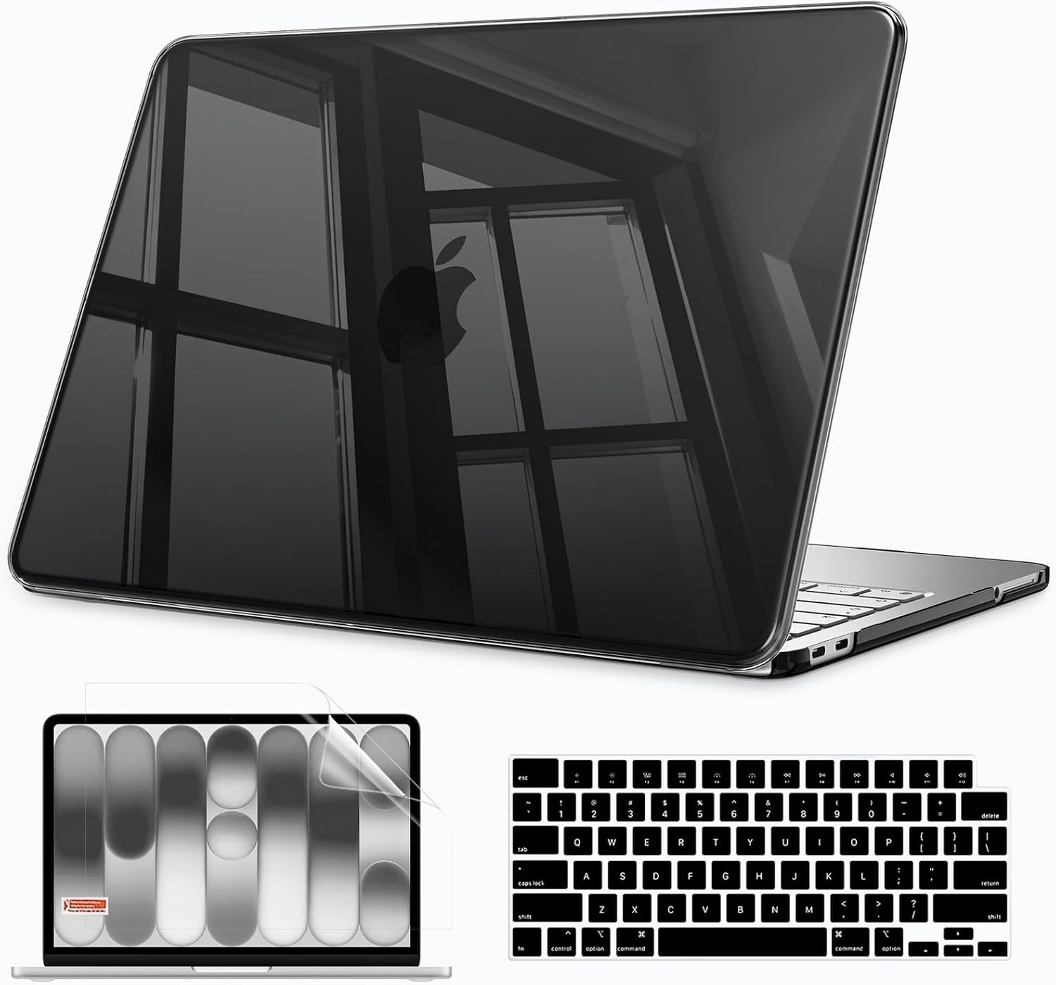 MacBook Neo Case 13 inch 2026 Release Model A3404, Crystal Black, Scratch Resist
