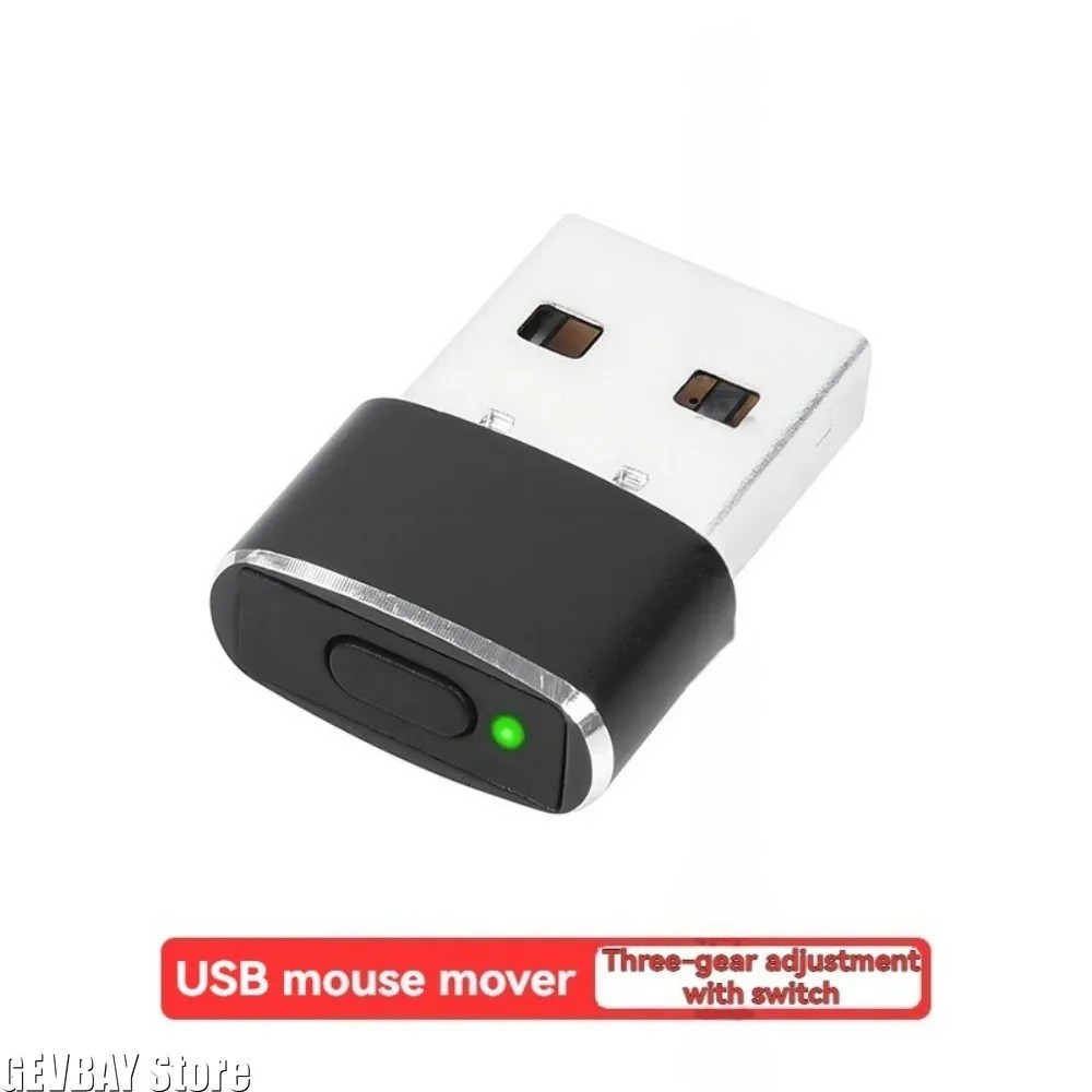 Mini USB Mouse Jiggler Mouse Mover Plug & Play PC Awake Simulator ON/OFF